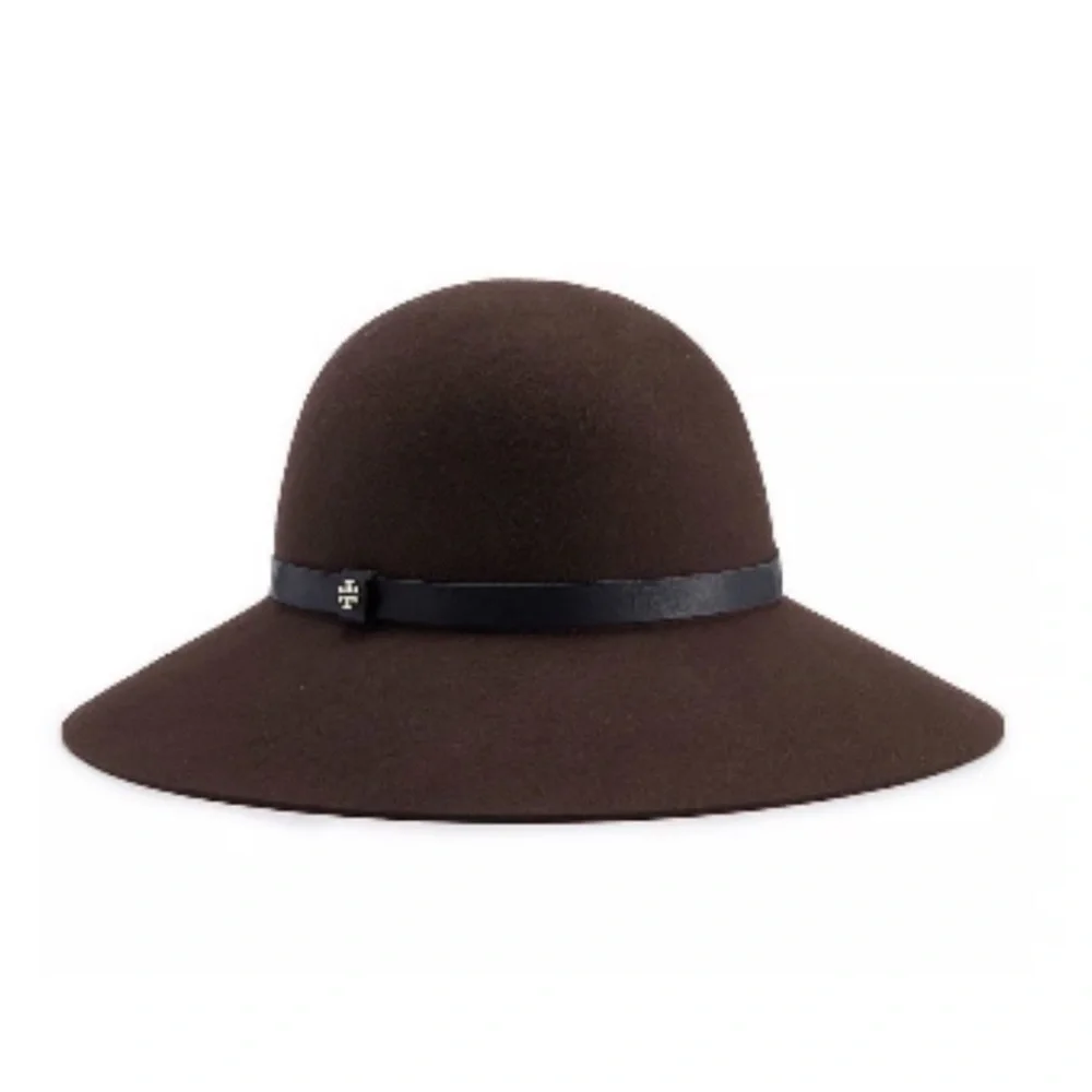 Tory‎ Burch Dark Brown Wide-Brim Hat